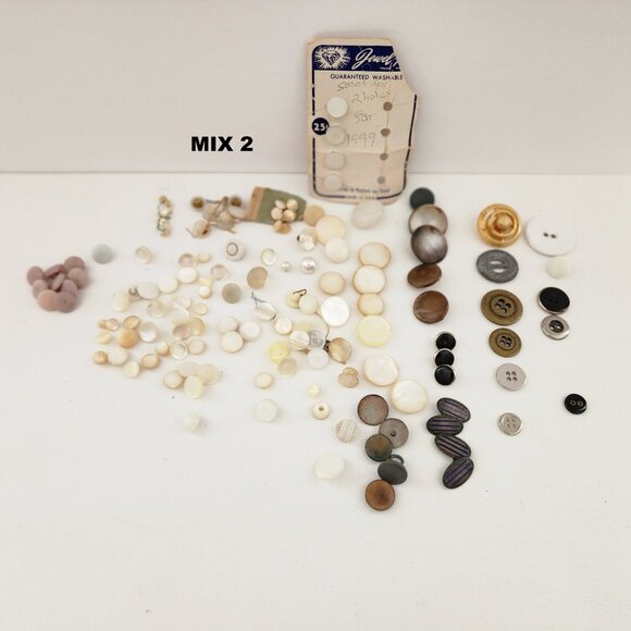 Antique Vintage Button Assorted Mix Lot: 8 lots available - Picture 3 of 15